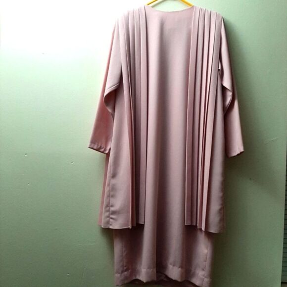 Vintage Jack Bryan Cape Like Pleated Midi Dress size 8 - Picture 1 of 13